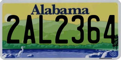 AL license plate 2AL2364