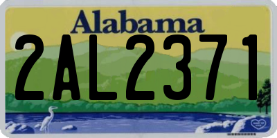 AL license plate 2AL2371