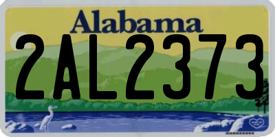 AL license plate 2AL2373