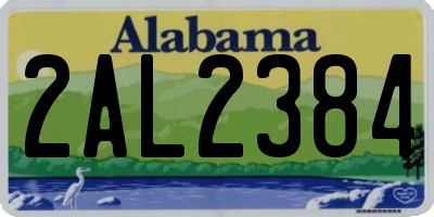 AL license plate 2AL2384