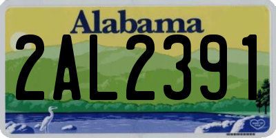 AL license plate 2AL2391