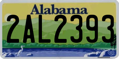 AL license plate 2AL2393