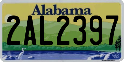 AL license plate 2AL2397