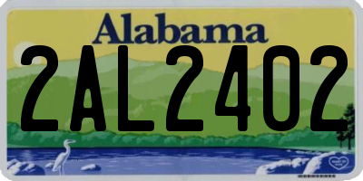 AL license plate 2AL2402