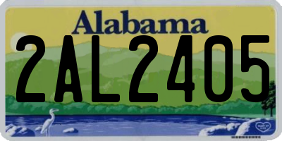 AL license plate 2AL2405