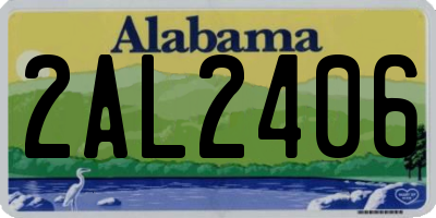 AL license plate 2AL2406
