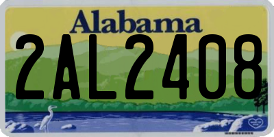 AL license plate 2AL2408