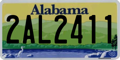 AL license plate 2AL2411