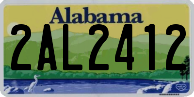 AL license plate 2AL2412