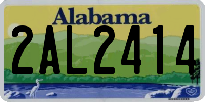 AL license plate 2AL2414
