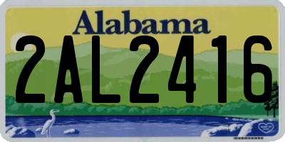 AL license plate 2AL2416