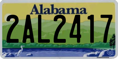 AL license plate 2AL2417