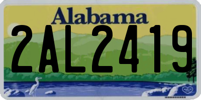 AL license plate 2AL2419