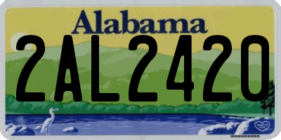 AL license plate 2AL2420
