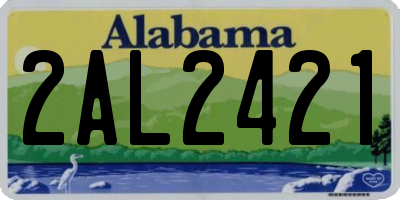 AL license plate 2AL2421