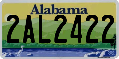 AL license plate 2AL2422
