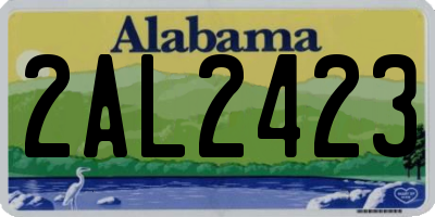 AL license plate 2AL2423