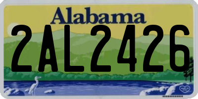 AL license plate 2AL2426