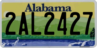 AL license plate 2AL2427