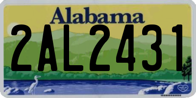 AL license plate 2AL2431
