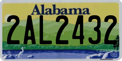 AL license plate 2AL2432