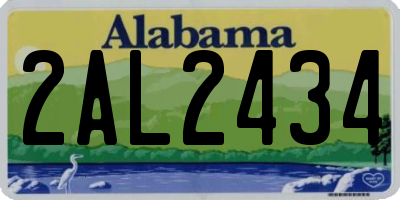 AL license plate 2AL2434