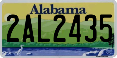 AL license plate 2AL2435