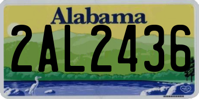 AL license plate 2AL2436