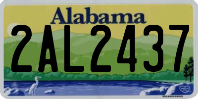 AL license plate 2AL2437