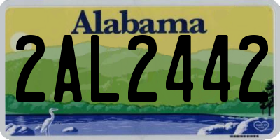 AL license plate 2AL2442