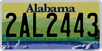 AL license plate 2AL2443