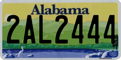 AL license plate 2AL2444