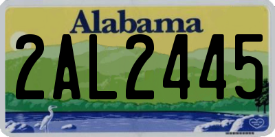 AL license plate 2AL2445