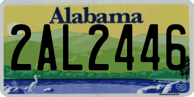 AL license plate 2AL2446