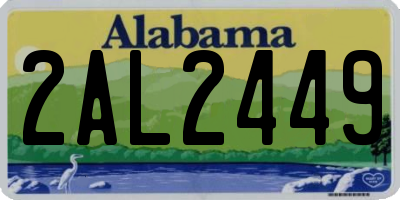 AL license plate 2AL2449