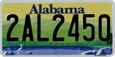 AL license plate 2AL2450