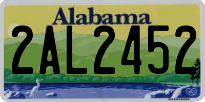 AL license plate 2AL2452