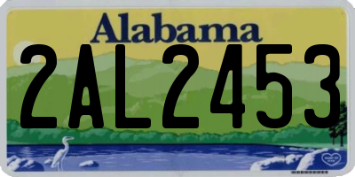 AL license plate 2AL2453