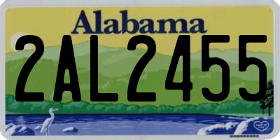 AL license plate 2AL2455