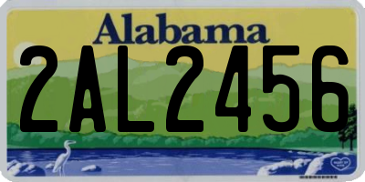 AL license plate 2AL2456