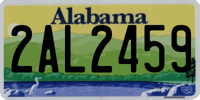AL license plate 2AL2459