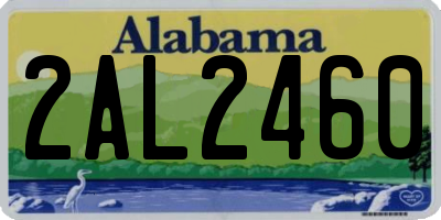 AL license plate 2AL2460