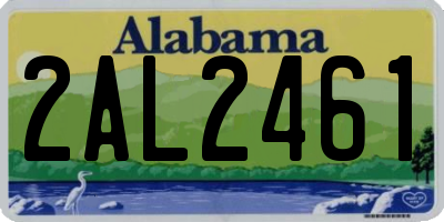 AL license plate 2AL2461