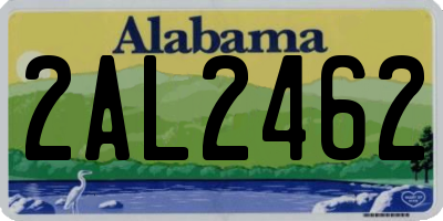 AL license plate 2AL2462