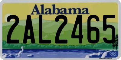 AL license plate 2AL2465