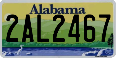AL license plate 2AL2467