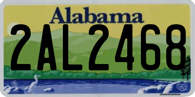 AL license plate 2AL2468