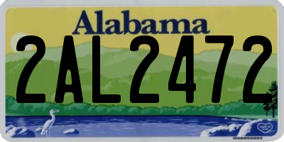 AL license plate 2AL2472