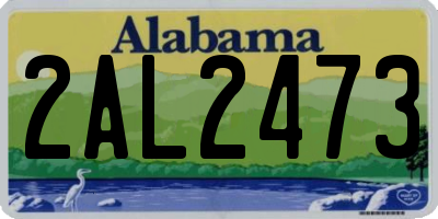 AL license plate 2AL2473