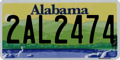 AL license plate 2AL2474